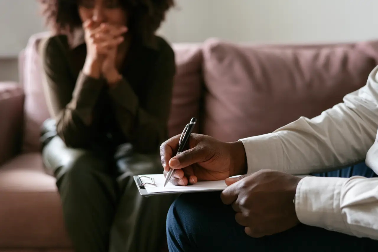 Person Sharing Anxiety Counseling