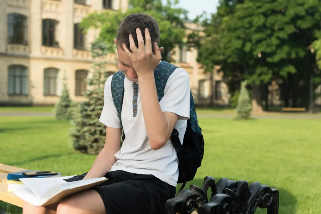 Teen Stressed at School